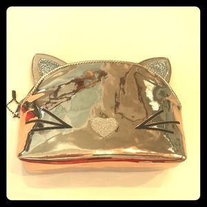 Rose Gold Cat Makeup Bag